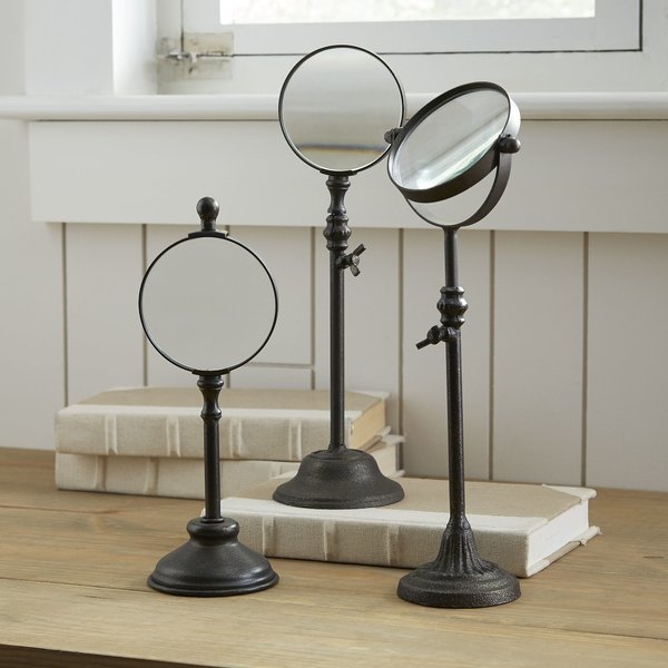 3 Piece Doster Metal Magnifying Glasses on Stand Set - Image 1