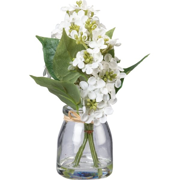 White Lilac Centerpiece In Vase - Image 1
