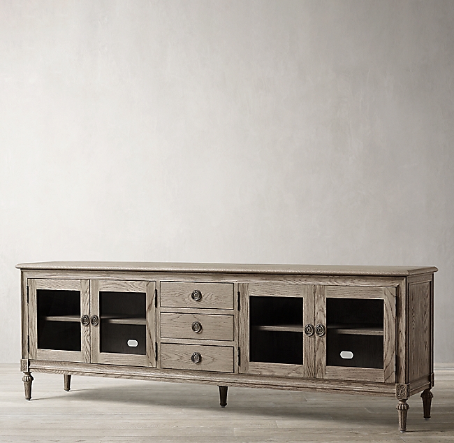 MAISON GLASS 4-DOOR MEDIA CONSOLE WITH DRAWERS - Image 2