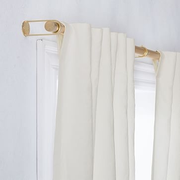 Belgian Linen Curtain + Blackout Panel, Natural, 48"x84" - Image 1