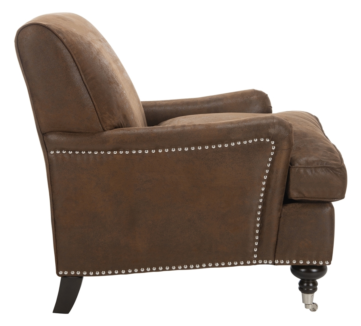 Chloe Club Chair - Brown/Espresso - Safavieh - Image 2