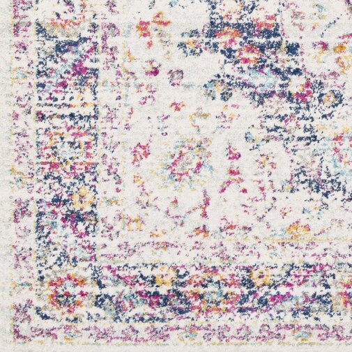 Almonte Distressed Pink/Navy Area Rug - Image 1