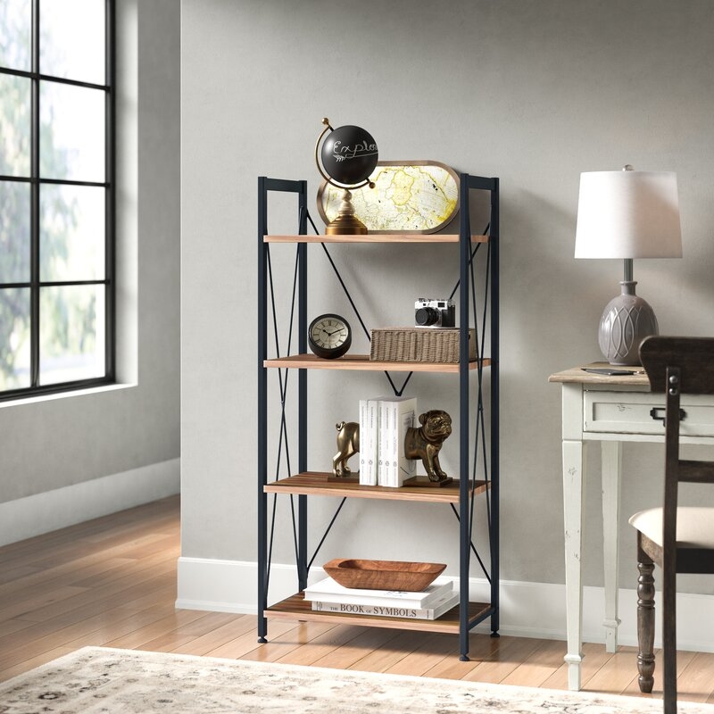 Wadley 50.1'' H x 23.75'' W Steel Etagere Bookcase - Image 0