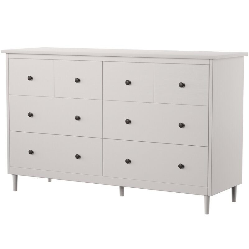 Lach Solid Wood 6 Drawer Double Dresser-White - Image 0