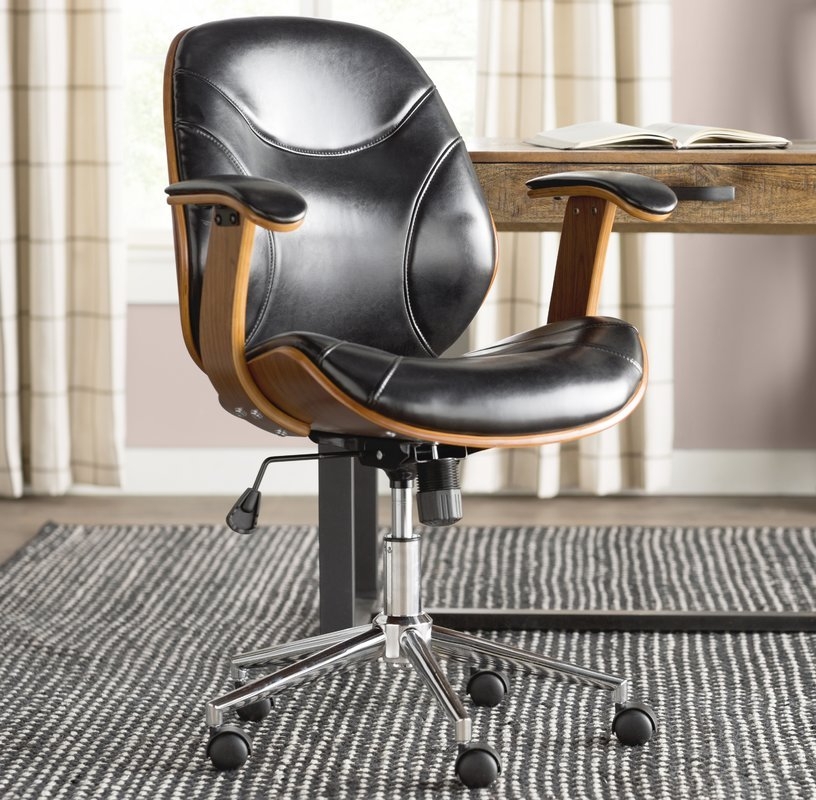 Aida High-Back Leather Desk Chair - Image 3