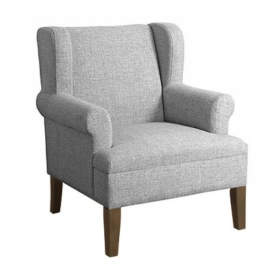 Meade Wingback Chair - Gray Washed / Marbled Gray - Image 0