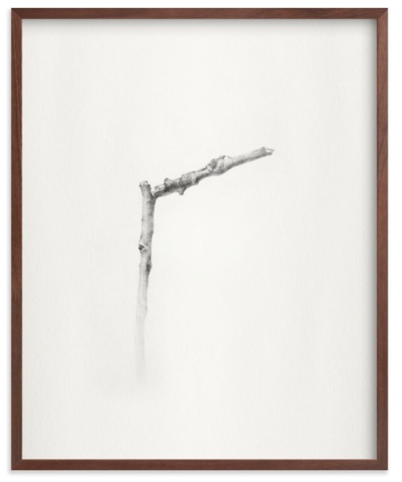 Twig- Solitude 01, 16" x 20", walnut frame - Image 0