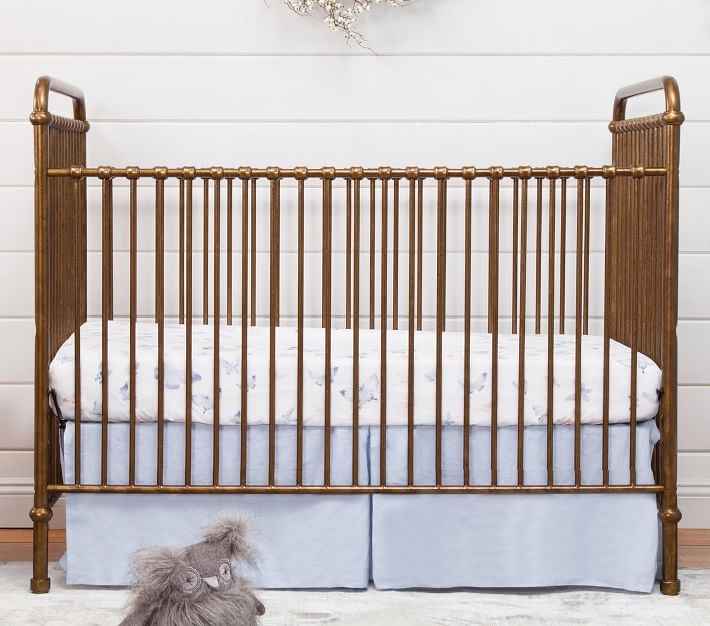 Million Dollar Baby Abigail 3-in-1 Metal Convertible Crib, Vintage Gold - Image 1