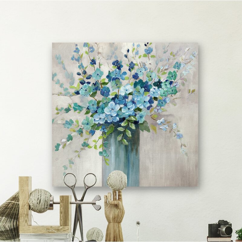 'Sea Isle Wildflowers' - Wrapped Canvas Painting Print - Image 0