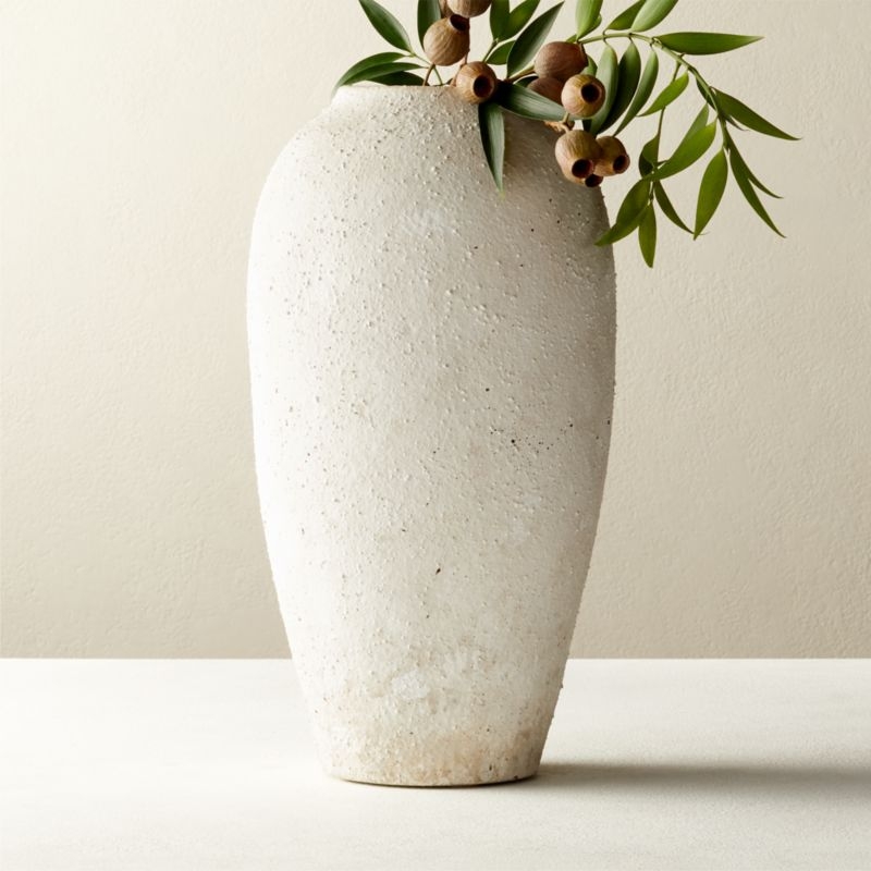 Torino White Textured Vase - Image 1