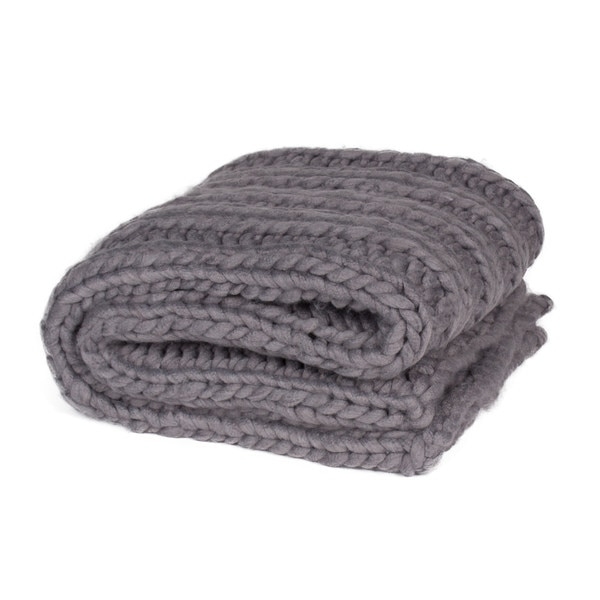 Kate and Laurel Chunky Knit Throw - Image 1