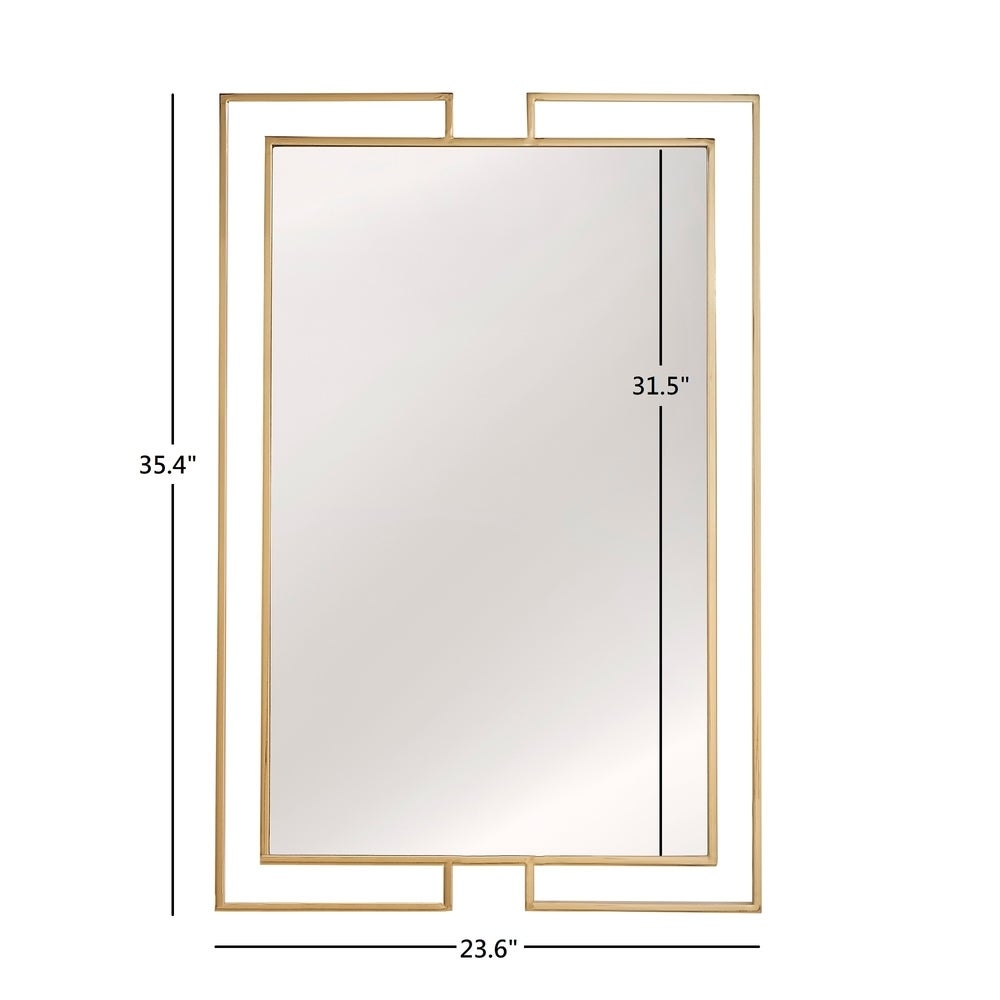 Indrani Gold Finish Frame Rectangular Wall Mirror by iNSPIRE Q Bold - Large - Image 1