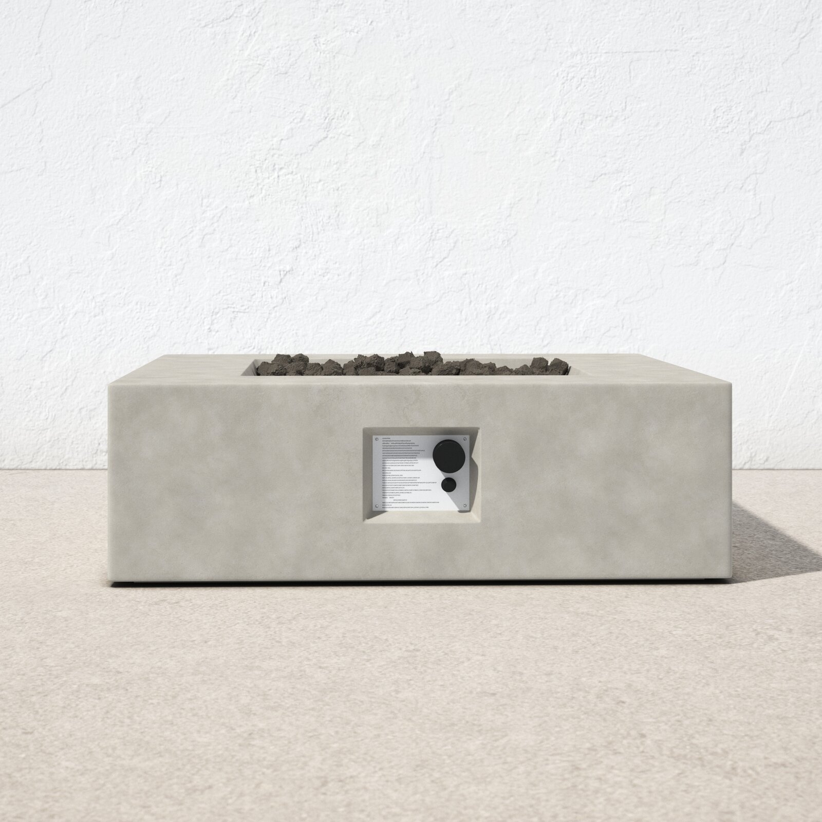 Rashid 12" H Concrete Outdoor Fire Pit Table - Image 0