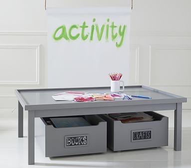 Carolina Activity Table with Low Legs, Charcoal - Image 3