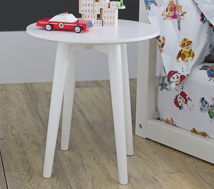 Modern Spindle Side Table, Simply White, UPS Delivery - Image 1