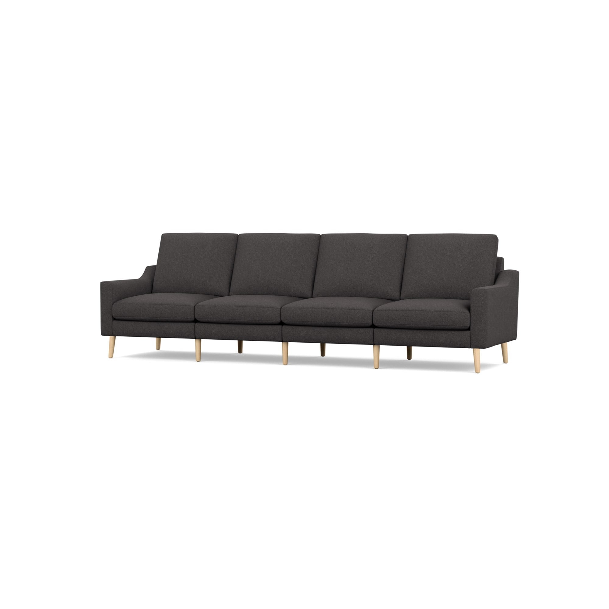 Nomad King Sofa - Heather Charcoal - Performance Chenille / Oak - Wood / Slope - Image 0