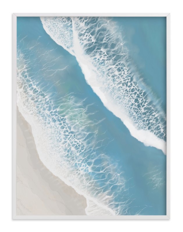 foam from above - white wood frame, 40''x30'' - Image 0