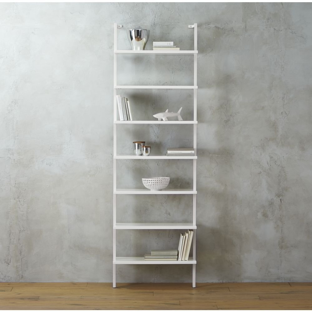 Stairway Wall Mounted Bookcase, White, 96" - Image 7