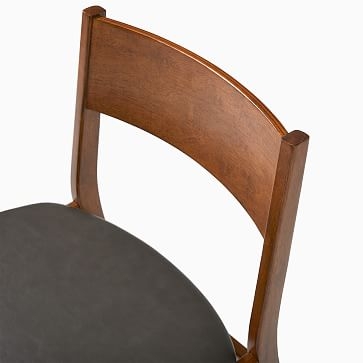 Baltimore Dining Chair, Vegan Leather, Saddle, Walnut - Image 5