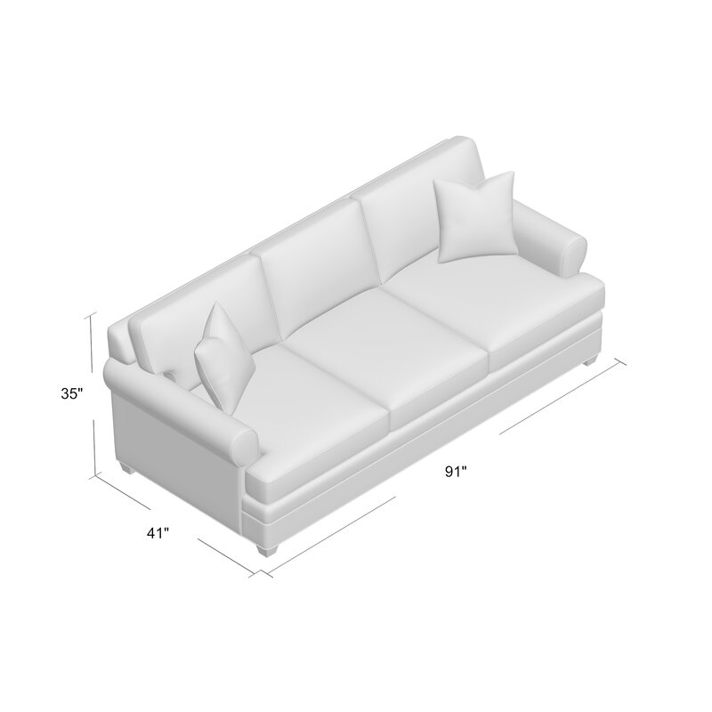 91" Rolled Arm Sofa - Image 1