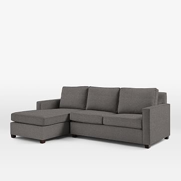 Henry Sectional Set 14: Right Arm Chaise, Left Arm Loveseat, Chenille Tweed, Slate - Image 1