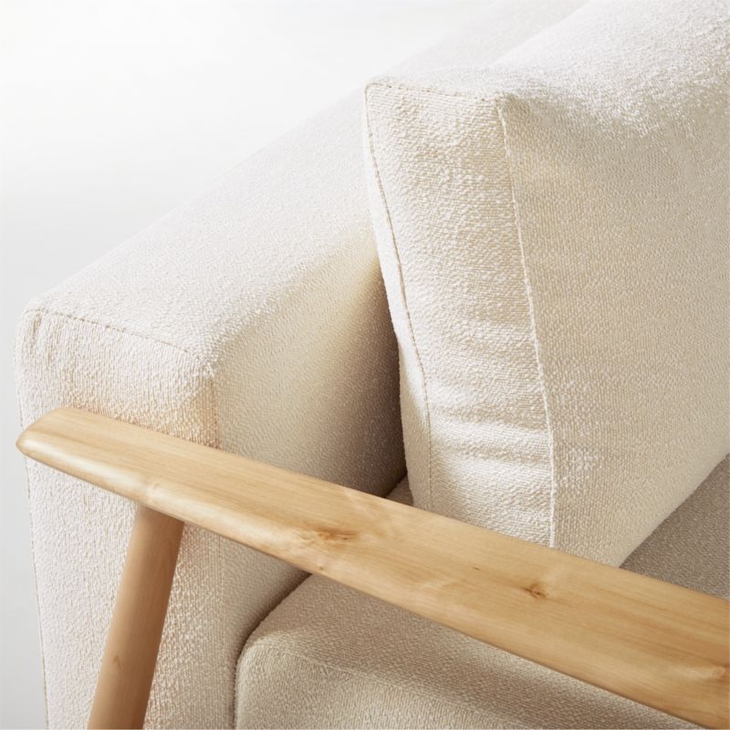 Una Ivory Boucle Sleeper Sofa - Image 7