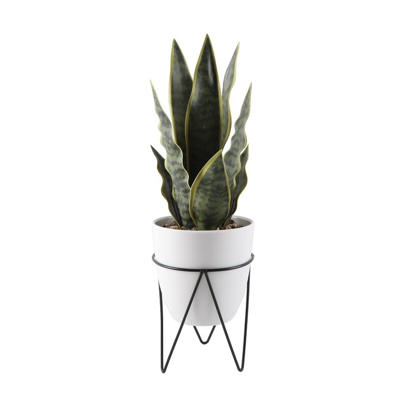 15.25'' Artificial Snake Plant in Pot - Image 0
