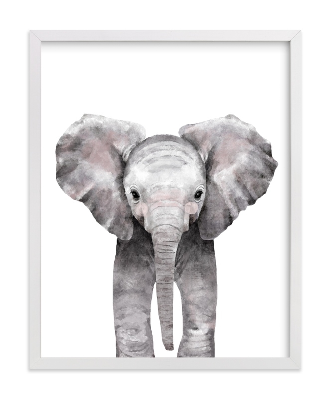Baby Animal Elephant Open Edition Children's Art Print - Image 0