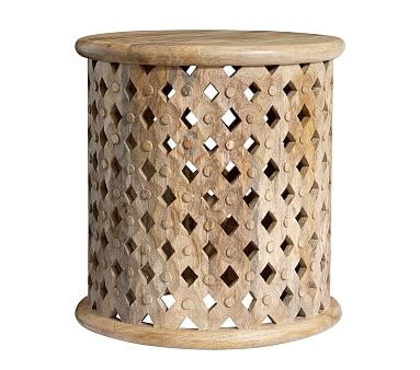 Stella Side Table, Antique White - Image 1
