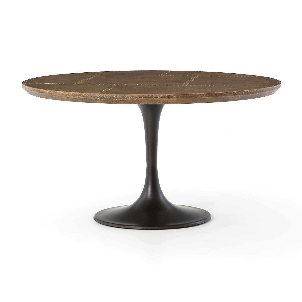 Penn Bluestone 55" Pedestal Base Dining Table Bronze - Image 0
