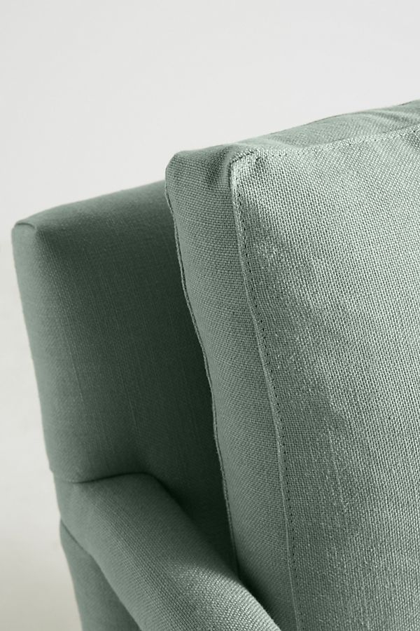 Belgian Linen Delaney Chair - Celadon - Image 5