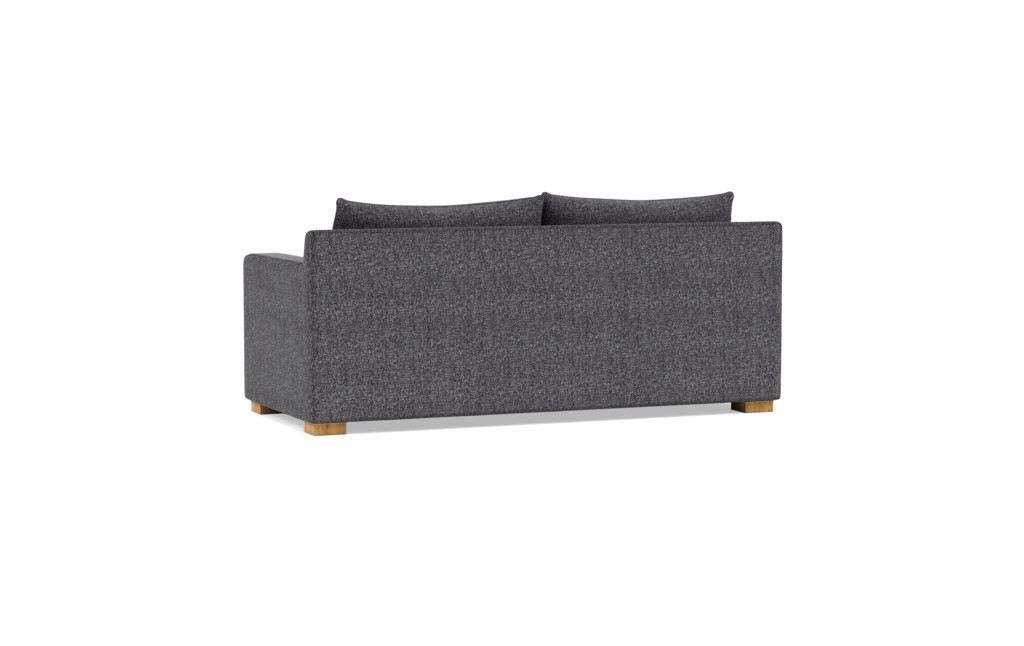 Custom Sloan Sleeper Sofa in Performance Textured Weave Pepper with Natural Oak Block Legs - Image 3