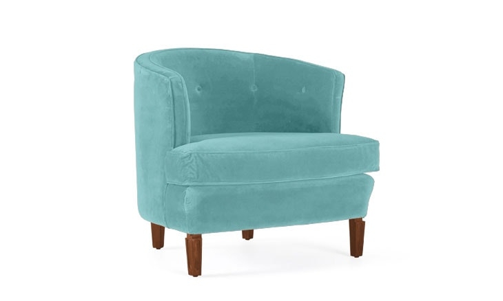 Blue Leigh Mid Century Modern Chair - Notion Thunderbird - Medium - Image 0