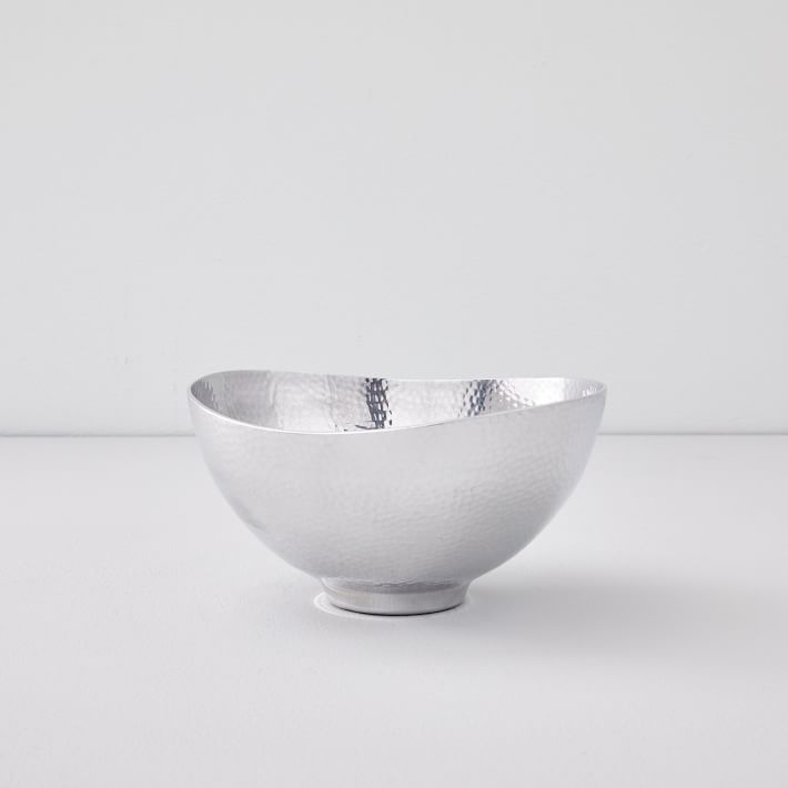 Hammered Silver Vases, Extra Small Bowl, Silver - Image 2
