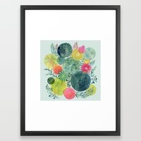 Succulent Circles Framed Art Print - Image 0