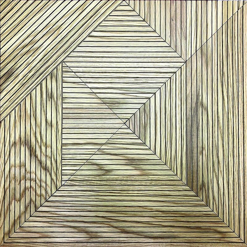 Vertex 24" x 24" Solid Wood Wall Paneling in Satin Tan - Image 1