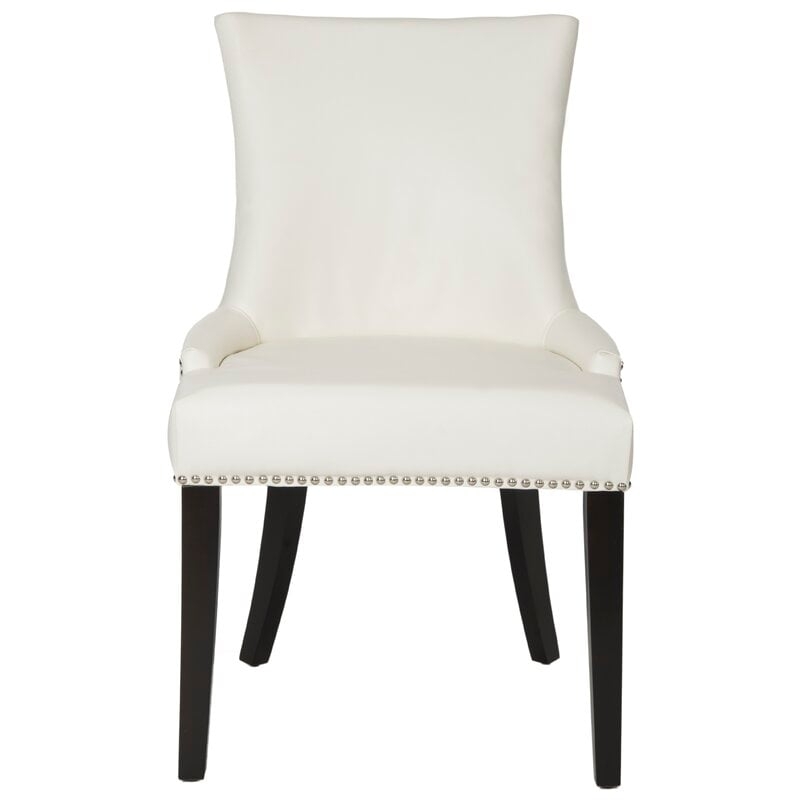 Carraway Upholstered Dining Chair/ Leather White / Set of 2 - Image 0