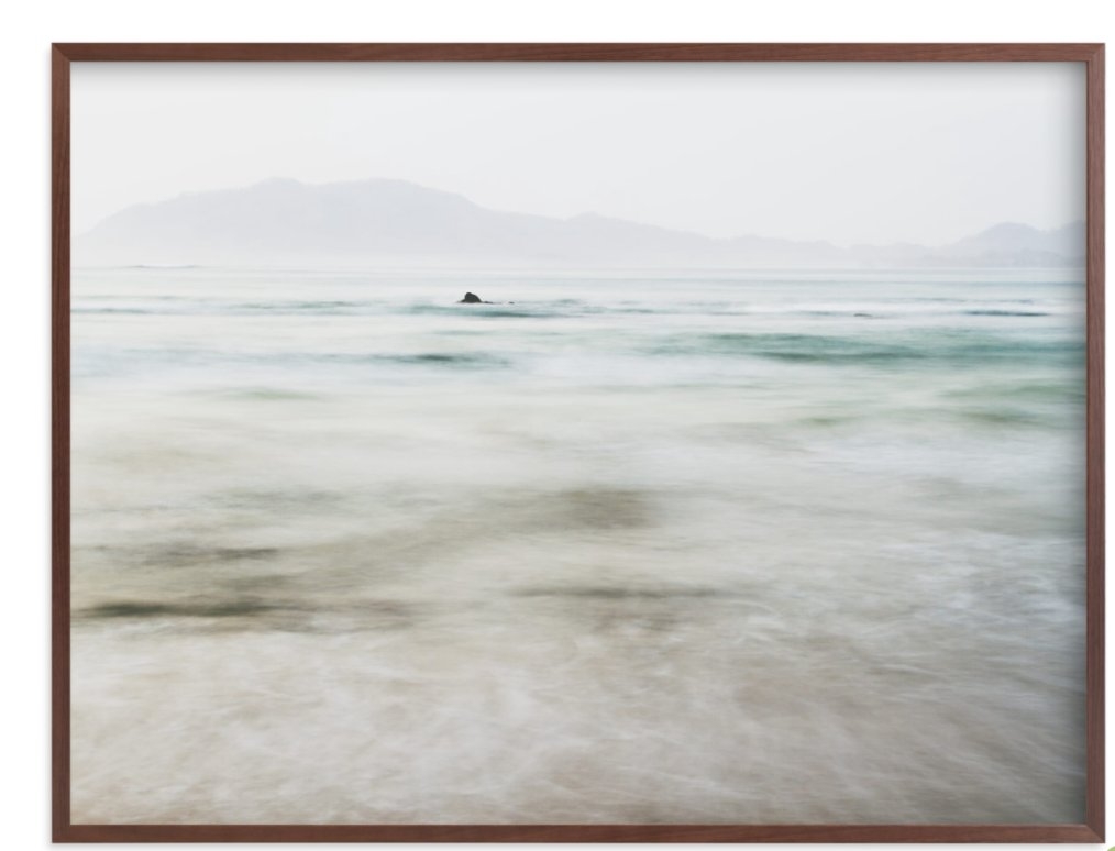the pacific - 40"x30" - Walnut Wood Canvas Frame - Image 0