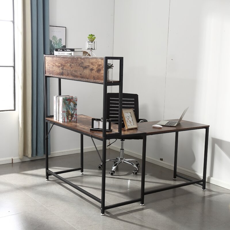 Klinger L-Shape Desk with Hutch - Image 2