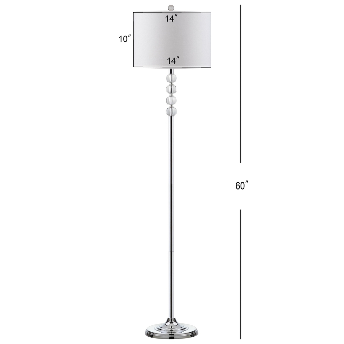 Vendome 60-Inch H Floor Lamp - Clear/Chrome - Arlo Home - Image 4