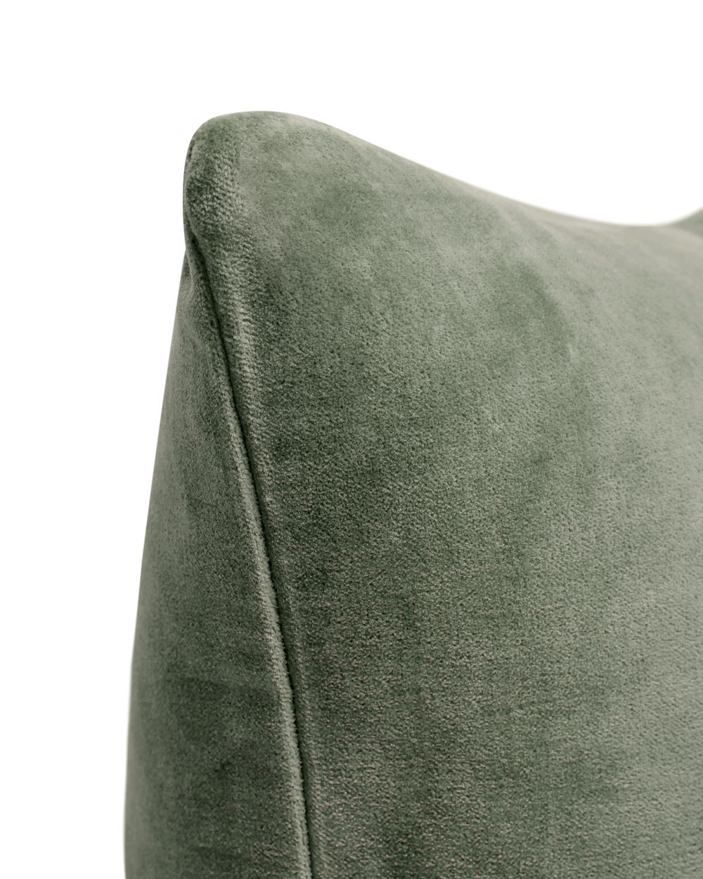 Charlotte Velvet Lumbar Pillow, Moss, 13x20 - Image 1