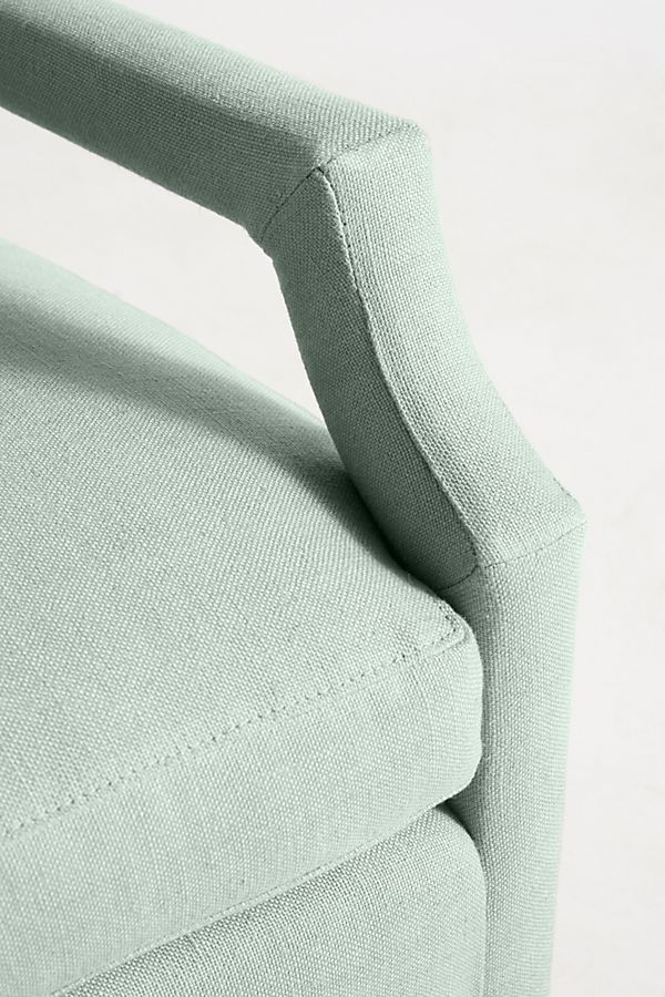 Belgian Linen Delaney Chair - Celadon - Image 4