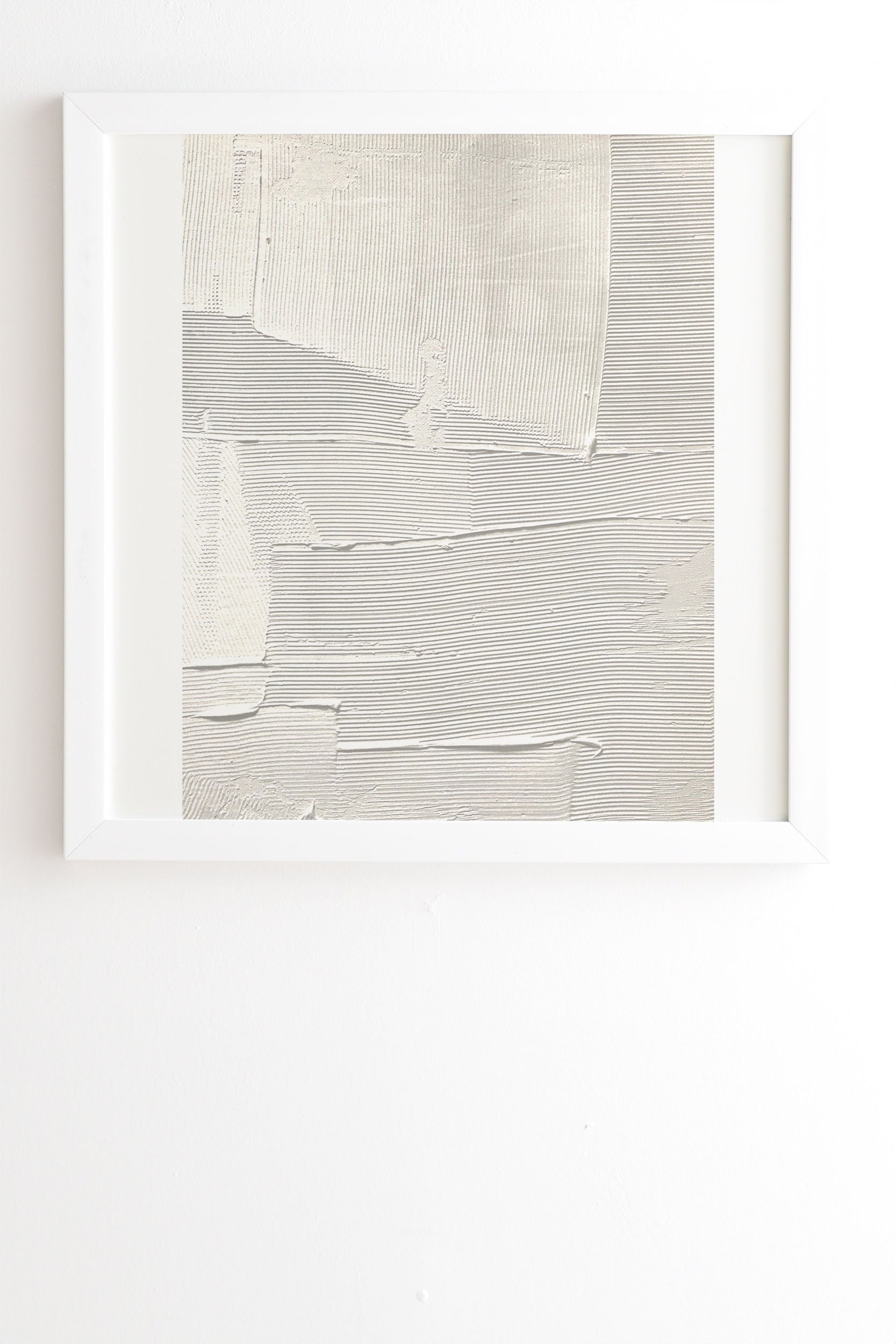 Relief 1 by Alyssa Hamilton Art - Framed Wall Art Basic White 30" x 30" - Image 1