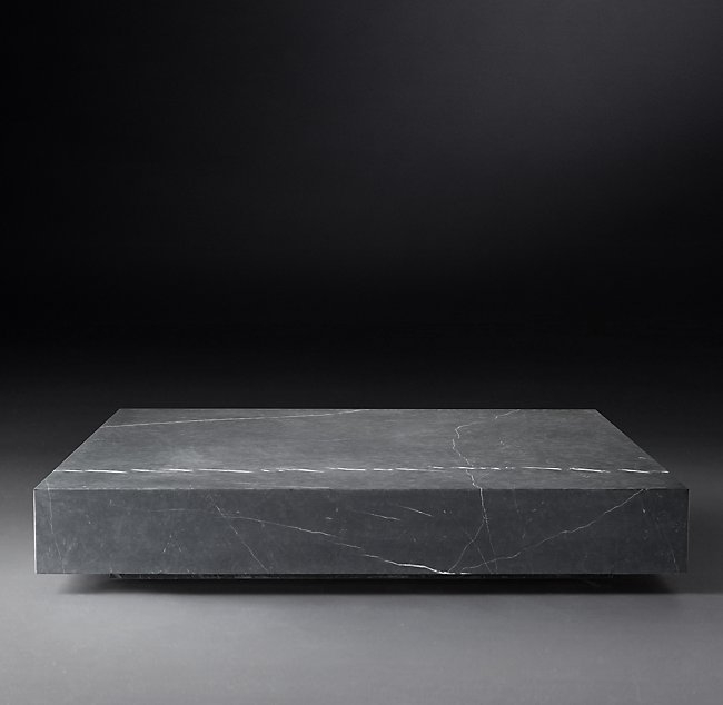 LOW MARBLE PLINTH SQUARE COFFEE TABLE - Image 0
