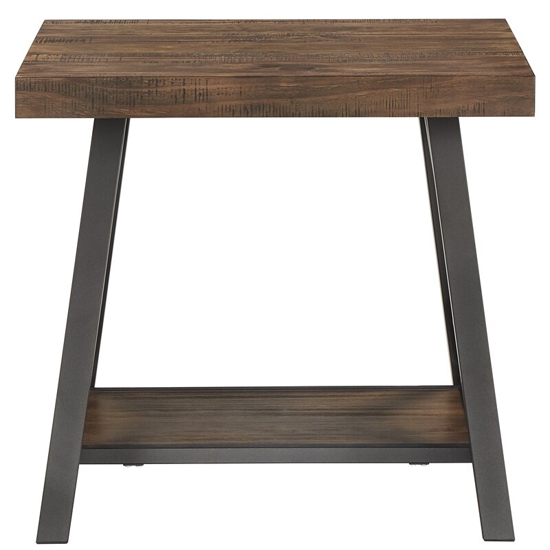 Isakson Trestle End Table with Storage - Image 3