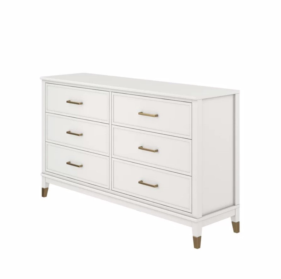 Westerleigh 6 Drawer Double Dresser; White - Image 2