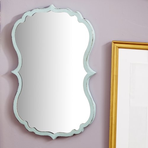 Antiqued Light Blue Accent Mirror - Image 1