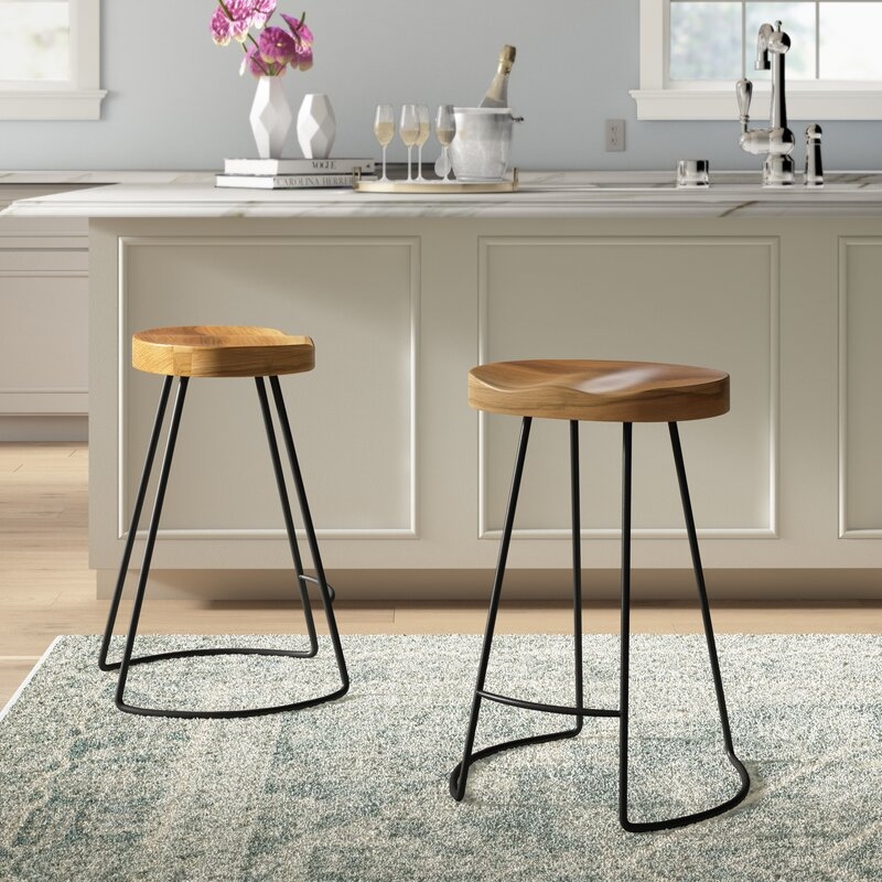 Penelope Solid Wood Counter Stool (Set of 2) - Image 0