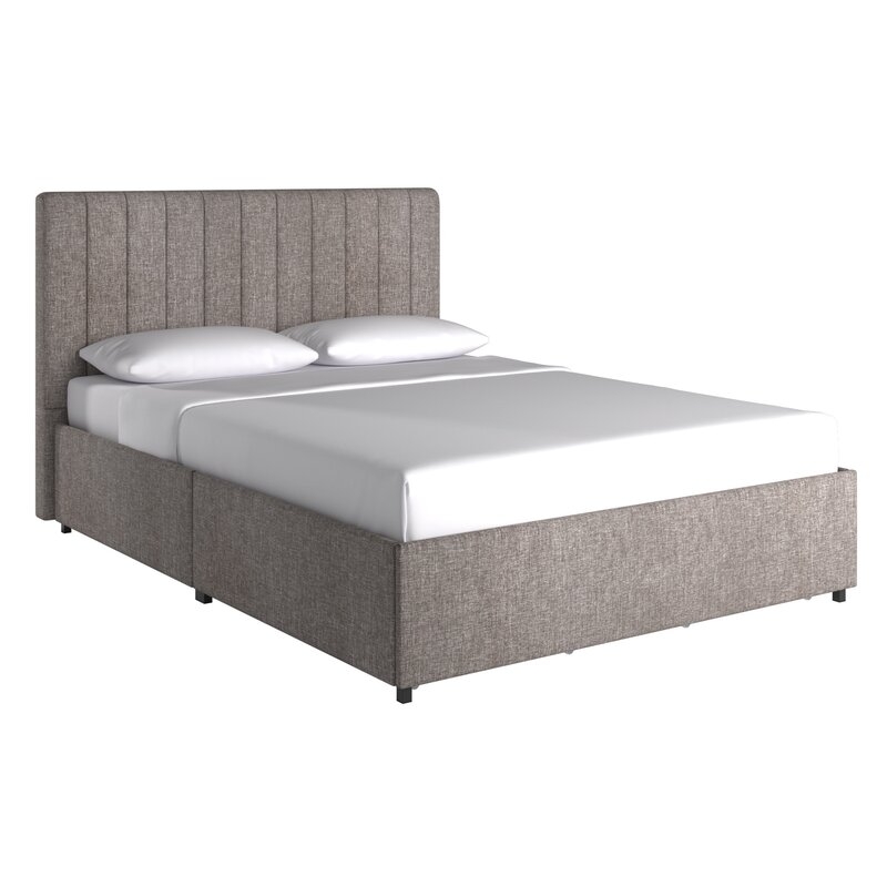 Cletus Upholstered Low Profile Storage Platform Bed - Image 2
