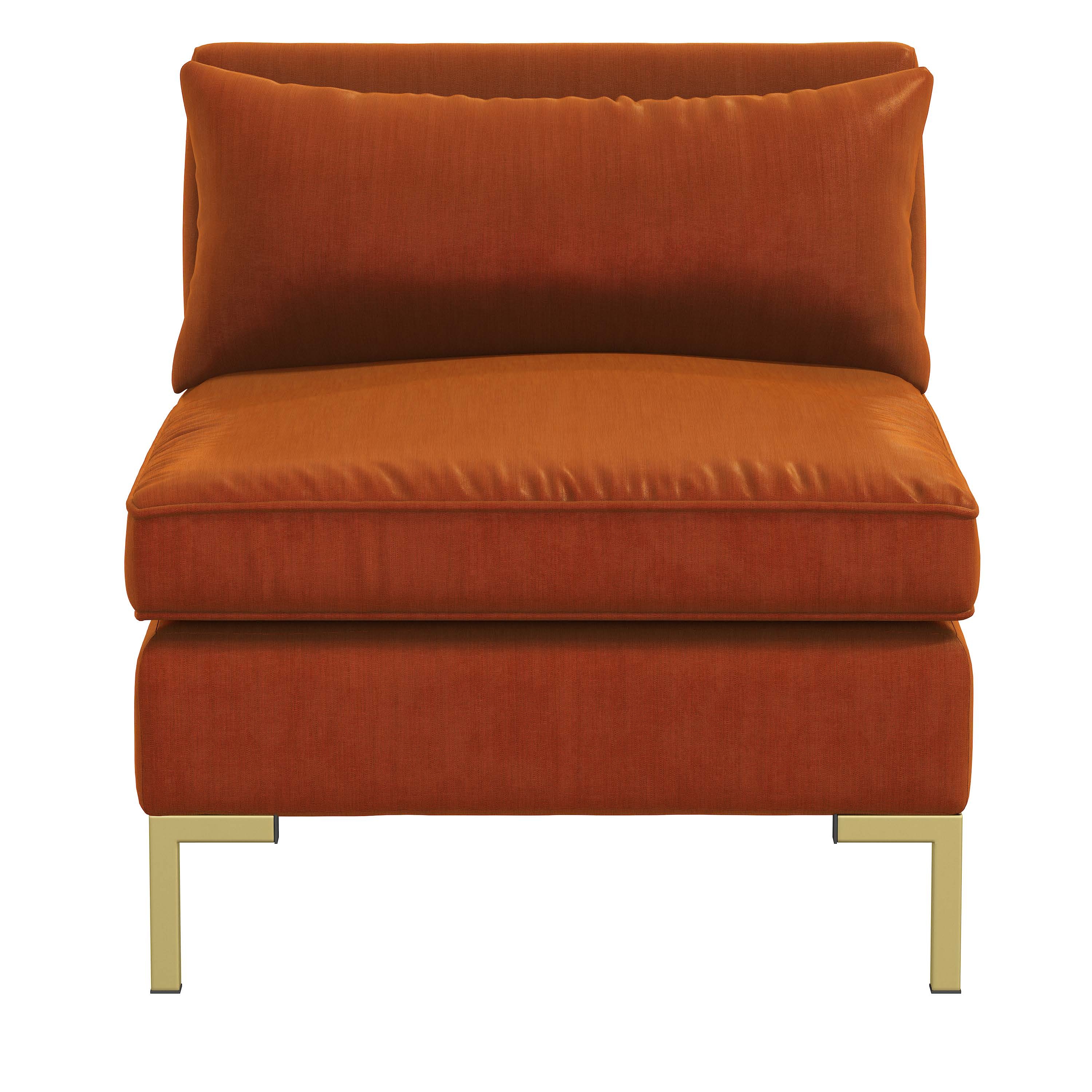 Elle Chair - Burnt Orange Velvet - Image 2